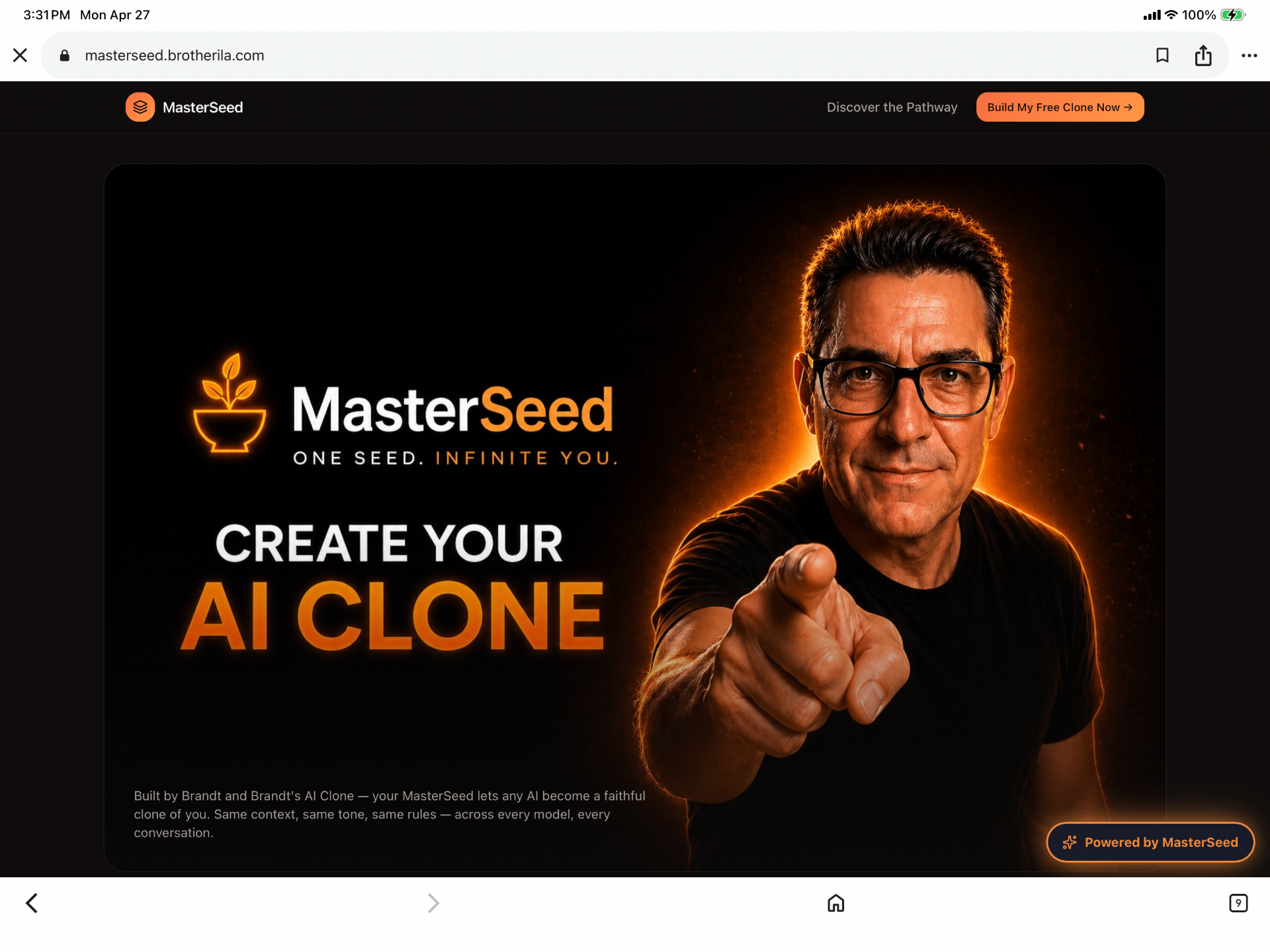 MasterSeed — AI cloning tool that turns identity into a portable JSON seed